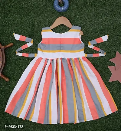 ARM Creation Girls Cotton Toddler Belted Dress | Parrot | ARM-1052-thumb2