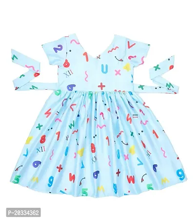 ARM Creation Girls Cotton Toddler Belted Dress | Multicolor | ARM-1076