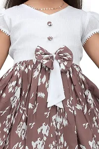 ARM Creation Toddler Girls Floral Print Ruffle Trim Belted Dress | Multicolor | ARM-1081-thumb2