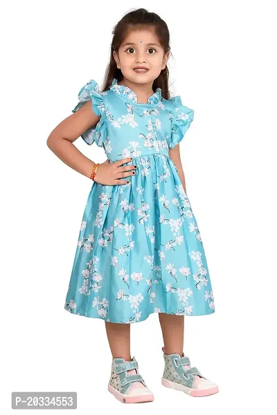 ARM Creation Girls Cotton Toddler Belted Dress | Multicolor | ARM-1070-thumb4