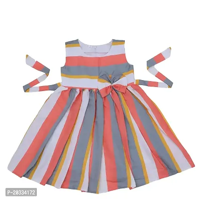 ARM Creation Girls Cotton Toddler Belted Dress | Parrot | ARM-1052-thumb0