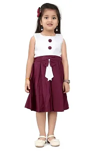 ARM Creation Makan Sating Girls Belted Dress | Multicolor | ARM-1078-thumb1