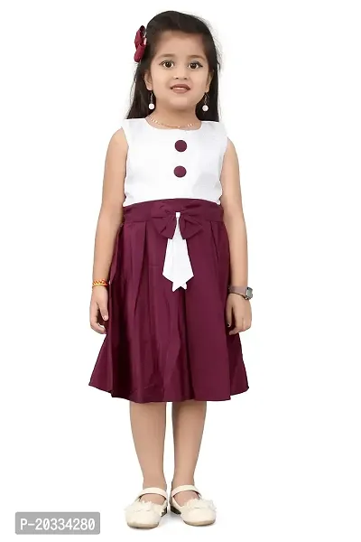 ARM Creation Makan Sating Girls Belted Dress | Multicolor | ARM-1078-thumb2