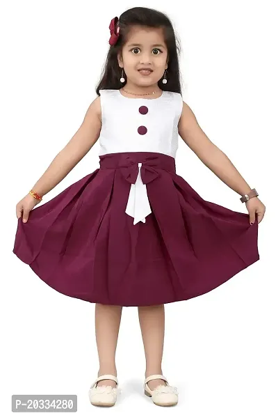 ARM Creation Makan Sating Girls Belted Dress | Multicolor | ARM-1078