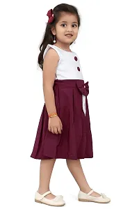 ARM Creation Makan Sating Girls Belted Dress | Multicolor | ARM-1078-thumb3