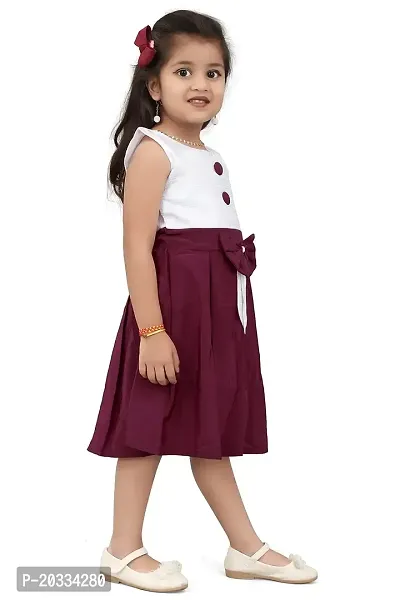 ARM Creation Makan Sating Girls Belted Dress | Multicolor | ARM-1078-thumb4