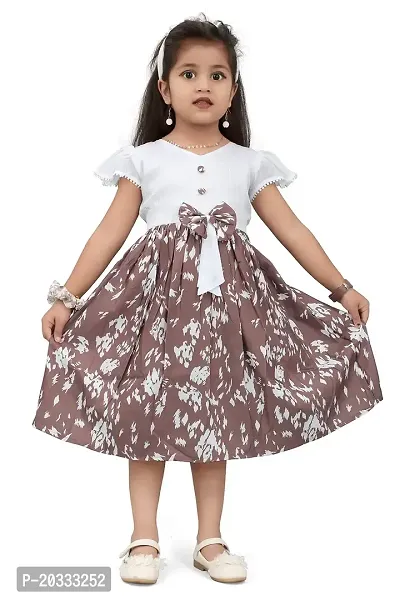 ARM Creation Toddler Girls Floral Print Ruffle Trim Belted Dress | Multicolor | ARM-1081-thumb2