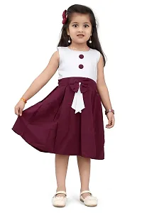 ARM Creation Makan Sating Girls Belted Dress | Multicolor | ARM-1078-thumb2