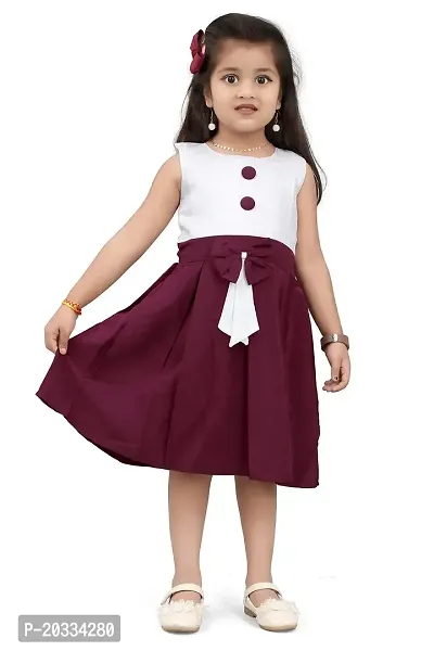 ARM Creation Makan Sating Girls Belted Dress | Multicolor | ARM-1078-thumb3