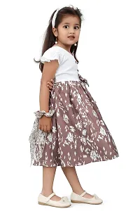 ARM Creation Toddler Girls Floral Print Ruffle Trim Belted Dress | Multicolor | ARM-1081-thumb3