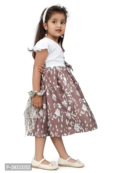 ARM Creation Toddler Girls Floral Print Ruffle Trim Belted Dress | Multicolor | ARM-1081-thumb4