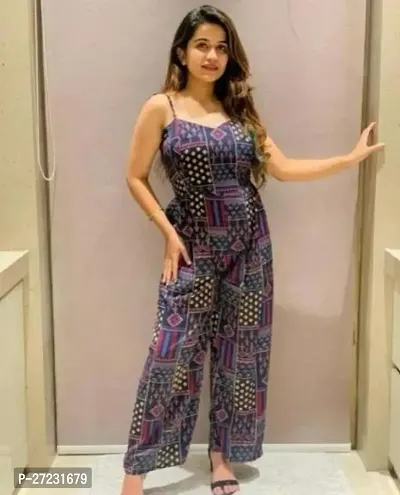 Stylist Crepe Printed Jumpsuits For Women