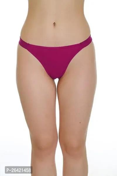 Seamless Thong Panties - Purple