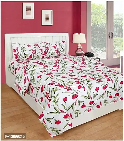 Printed Double Bedsheet with 2 Pillow Covers-thumb0