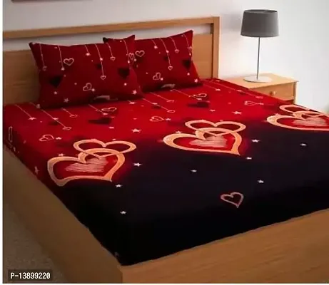 Printed Double Bedsheet with 2 Pillow Covers-thumb0