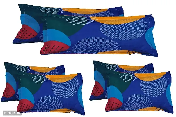 BRANOSD 6 Pcs Cotton Pillow Cover Set | 180 TC Supersoft Brushed Cotton - Breathable  Wrinkle Free - 6 Pcs Set | Multicolor
