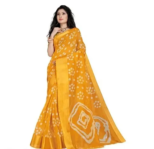 Stylish Bandhani Saree With Blouse Piece