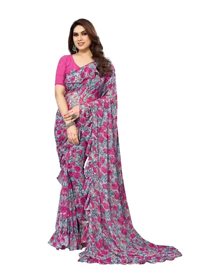 Classic Georgette Saree with Blouse piece