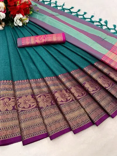 Classic Silk Jacquard Saree with Blouse piece