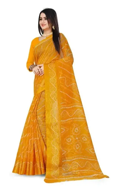 Beautiful Blend Saree with Blouse piece For Women