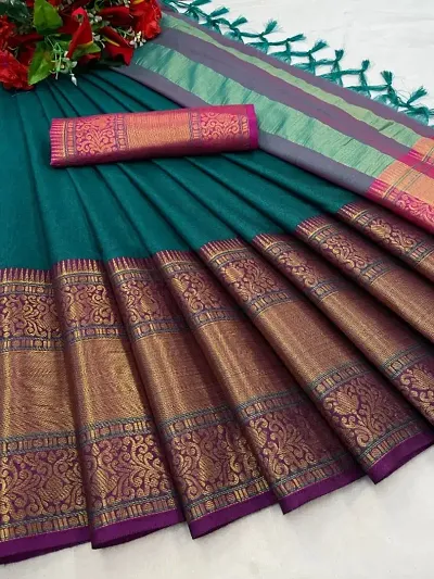 Classic Silk Jacquard Saree with Blouse piece