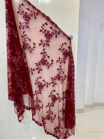 Women's Beautiful Gulab Net Dupatta