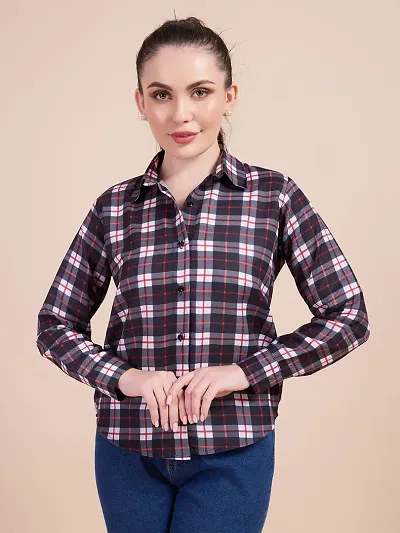 Rayon Checked Shirt For Women