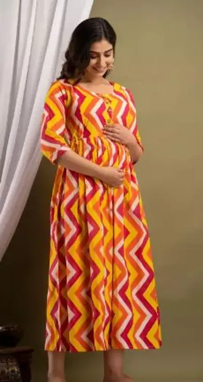 Stylish Fancy Designer Cotton Maternity Kurti