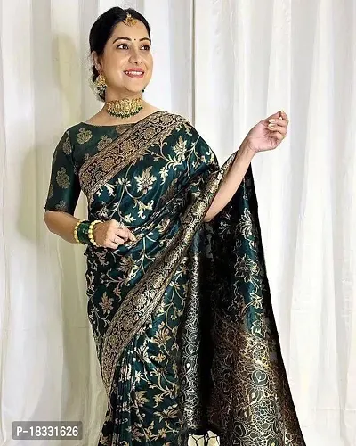 Stylish Fancy Designer Art Silk Saree With Blouse Piece For Women-thumb0