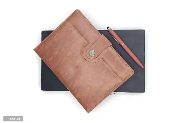 Leather Diary with Magnetic Lock and Pen, 150 Pages without Date, Diary for office, gift,men,girl,corporate gifts,-thumb0