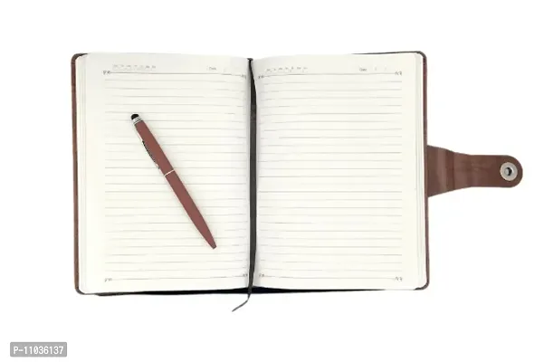 Leather Diary with Magnetic Lock and Pen, 150 Pages without Date, Diary for office, gift,men,girl,corporate gifts,-thumb4