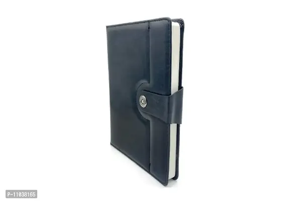 Leather Diary with Magnetic Lock and Pen, 150 Pages without Date, Diary for office, gift,men,girl,corporate gifts( Black )-thumb2