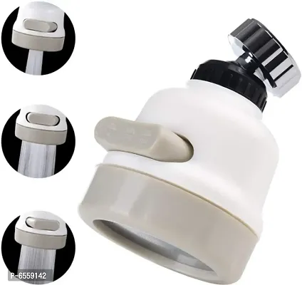 Flexible Kitchen Tap Head Movable Sink Faucet 360deg; Rotatable ABS Sprayer Removable Anti-Splash Adjustable Filter Nozzle Swivel Water Saving Aerator 3 Modes Kitchen tap-thumb0