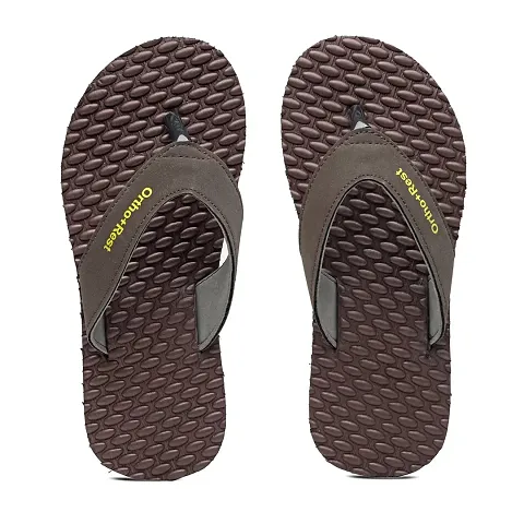Ortho + Rest Men's Comfortable Extra Soft Ortho Doctor Slippers | Orthopedic Care MCR Chappal | Casual Flip Flops Footwear for Home Daily Use