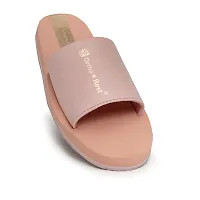 Stylish Polymers Blend Pink Solid Sliders Flip Flops For Women-thumb1
