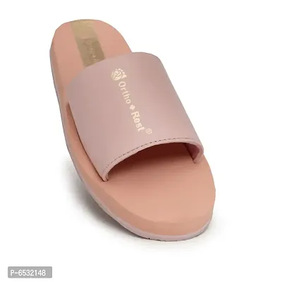 Stylish Polymers Blend Pink Solid Sliders Flip Flops For Women-thumb2