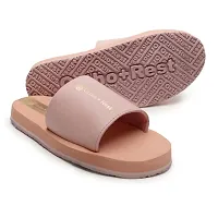 Stylish Polymers Blend Pink Solid Sliders Flip Flops For Women-thumb3