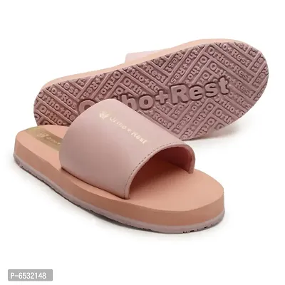 Stylish Polymers Blend Pink Solid Sliders Flip Flops For Women-thumb4