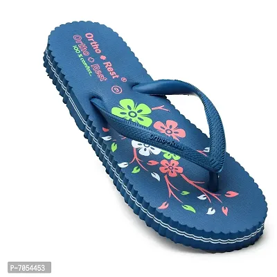 Ortho + Rest Women's Hawai Ortho Slippers | Orthopedic Footwear | Doctor Chappal | Comfortable Flip Flops for Home Daily Use
