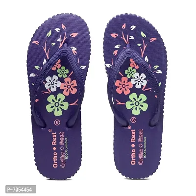 Ortho + Rest Women's Hawai Ortho Slippers | Orthopedic Footwear | Doctor Chappal | Comfortable Flip Flops for Home Daily Use-thumb2