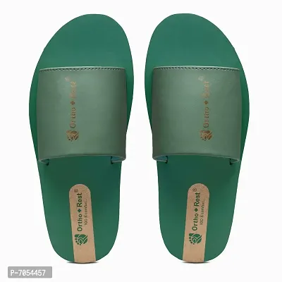 Ortho + Rest Women's  Girl's Extra Soft Ortho Doctor Slippers | Orthopedic Slides | MCR Sliders Footwear | Comfortable Flip Flops for Home Daily Use (Green, numeric_5)-thumb2