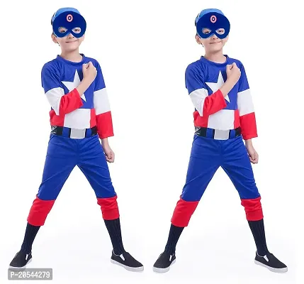 Buy Fancydresswale Boys Captain Soldier Superhero America Dress With Shield  (3-5 Years) Online at Best Prices in India - JioMart.