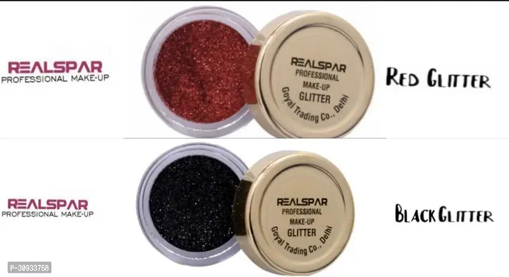 REALSPAR RED AND BLACK GLITTER PACK OF 2 RED AND BLACK