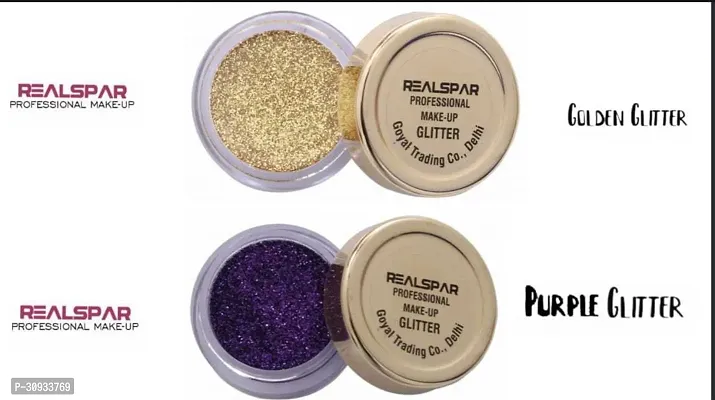 REALSPAR GOLDEN AND PURPLE GLITTER PACK OF 2 GOLDEN AND PURPLE-thumb0