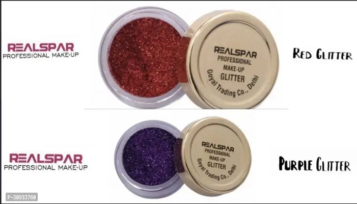 REALSPAR RED AND PURPLE GLITTER PACK OF 2 RED AND PURPLE