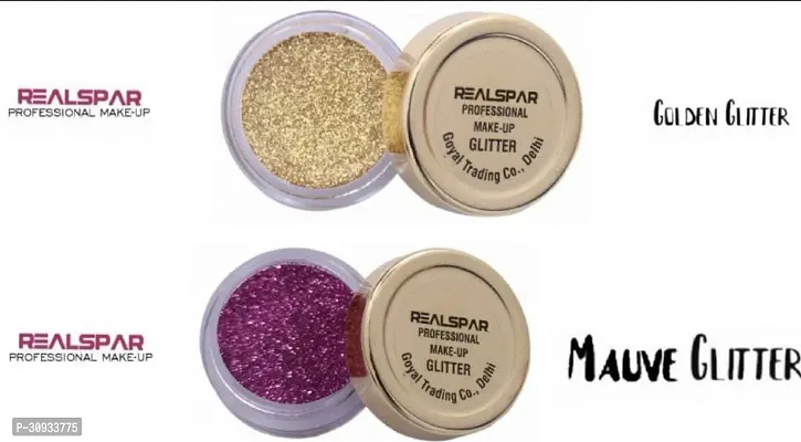 REALSPAR GOLDEN AND MAUVE GLITER PACK OF 2 GOLDEN AND MAUVE-thumb0