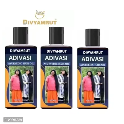 Adivasi Herbal Hair Oil For All Type Of Hair Problem Pack Of 3-thumb0