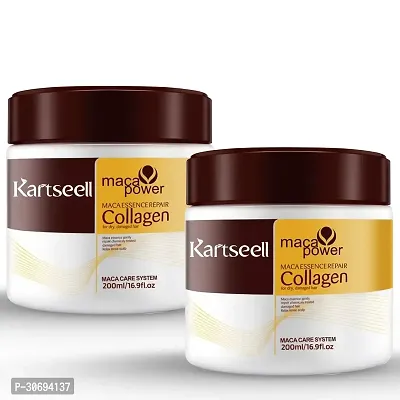 Kartseell Collagen Keratin Straightened Hair Mask 200 gm pack of 2-thumb0