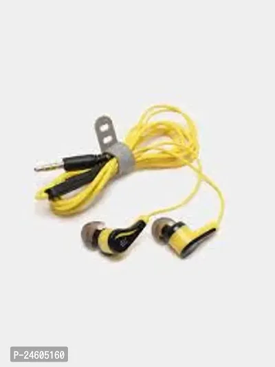 Stylish Headsets Yellow In-ear  Wired - 3.5 MM Single Pin-thumb0