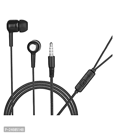 Stylish Headsets Black In-ear  Wired - 3.5 MM Single Pin-thumb0